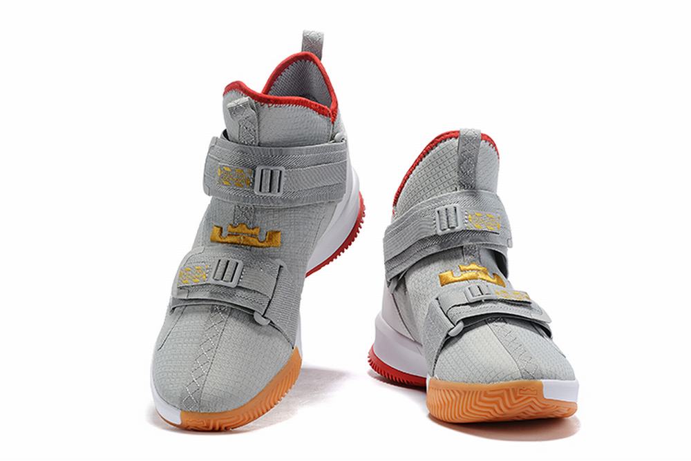 Nike Lebron James Soldier 13 Shoes Gray Gold